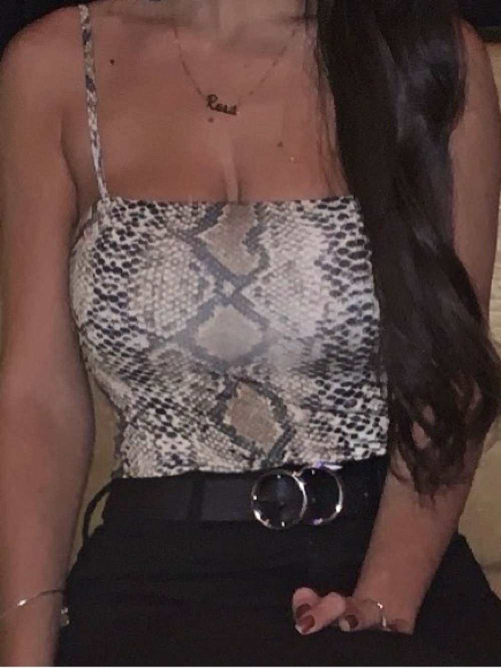 Snake print spaghetti Strap bodysuit - Picture 3 of 3